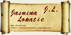 Jasmina Lopatić vizit kartica